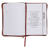 2026 Executive Diary - Daily Planner - The Lord is My Strength - Faux Leather with Zip