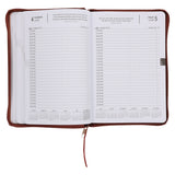 2026 Executive Diary - Daily Planner - The Lord is My Strength - Faux Leather with Zip