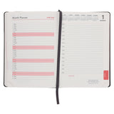 2026 Diary - Chronos Daily Planner - Grey Imitation Leather