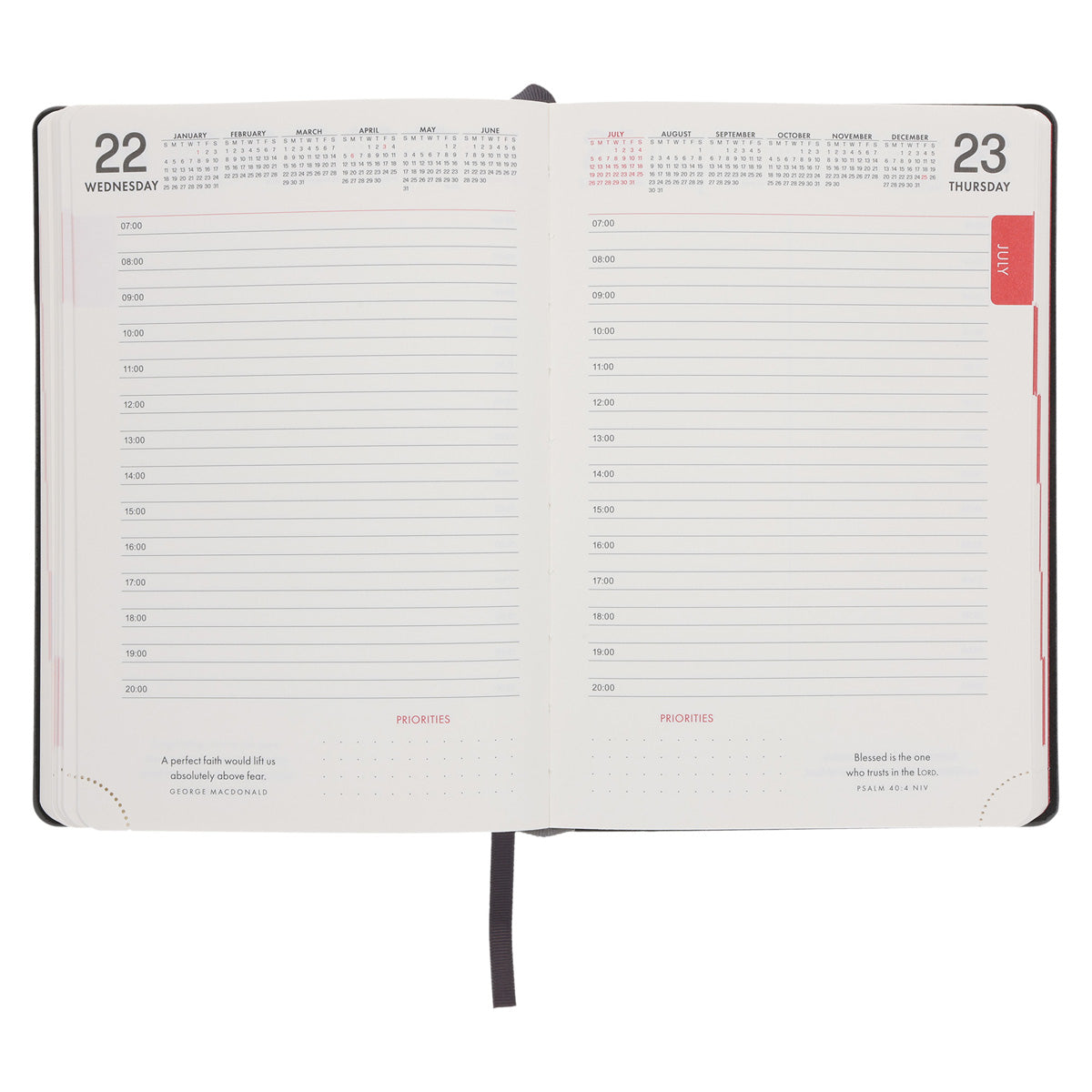 2026 Diary - Chronos Daily Planner - Grey Imitation Leather