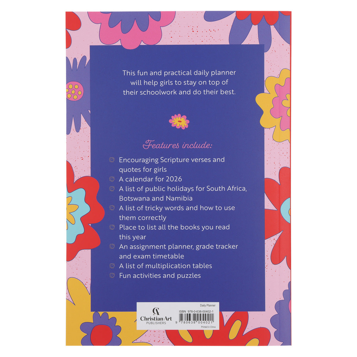 2026 School Diary - Daily Planner for Girls - Paperback