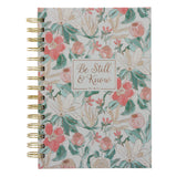 Be Still and Know Floral Hardcover Wirebound Journal