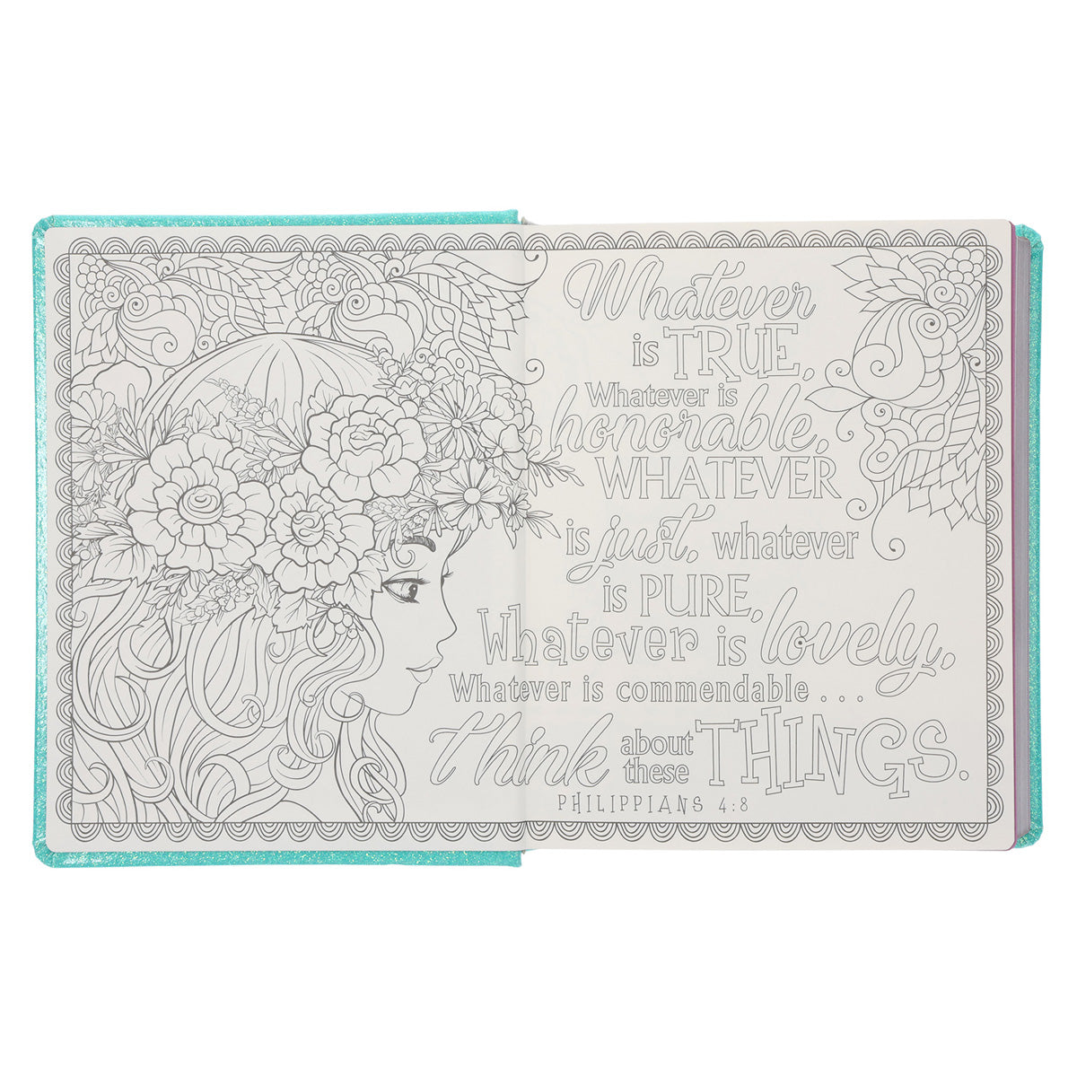 ESV Teal Glitter Hardcover My Creative Bible for Girls