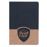 The Lord Is My Strength and Shield, I Trust Him Faux Leather Journal
