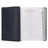 NLT Black Faux Leather Spiritual Growth Bible