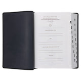 NLT Black Faux Leather Spiritual Growth Bible