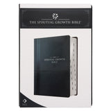 NLT Black Faux Leather Spiritual Growth Bible