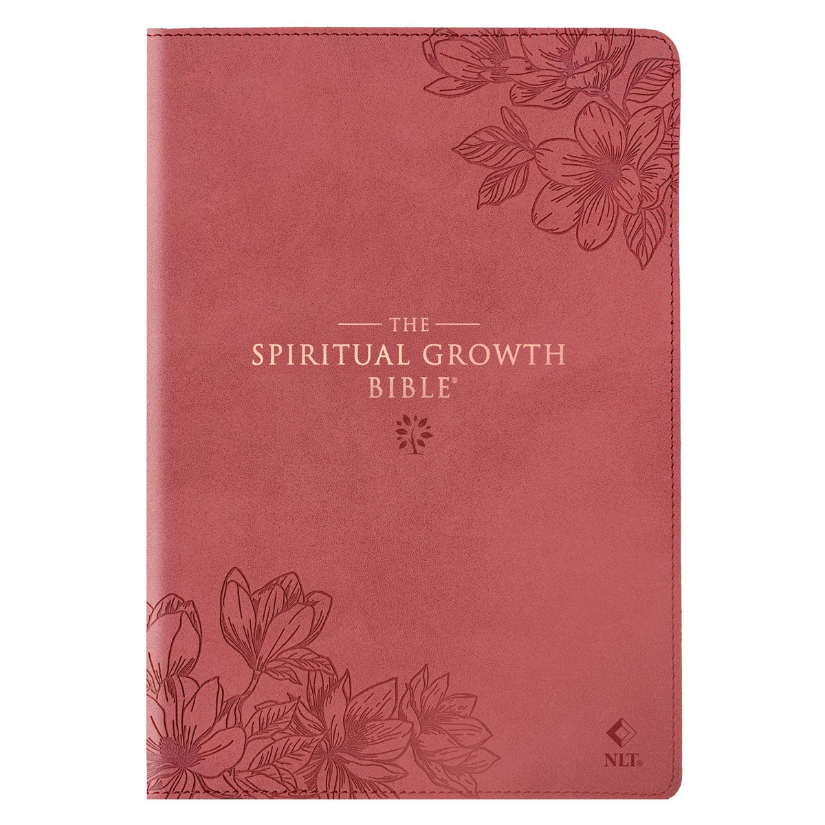 NLT Coral Faux Leather Spiritual Growth Bible