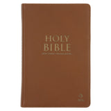NLT Tan Genuine Leather Flexcover Standard Bible with Indexing Tabs
