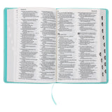 NLT Aquamarine Genuine Leather Flexcover Standard Bible