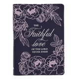 The Faithful Love of the Lord Never Ends Handy-Sized Genuine Leather Journal