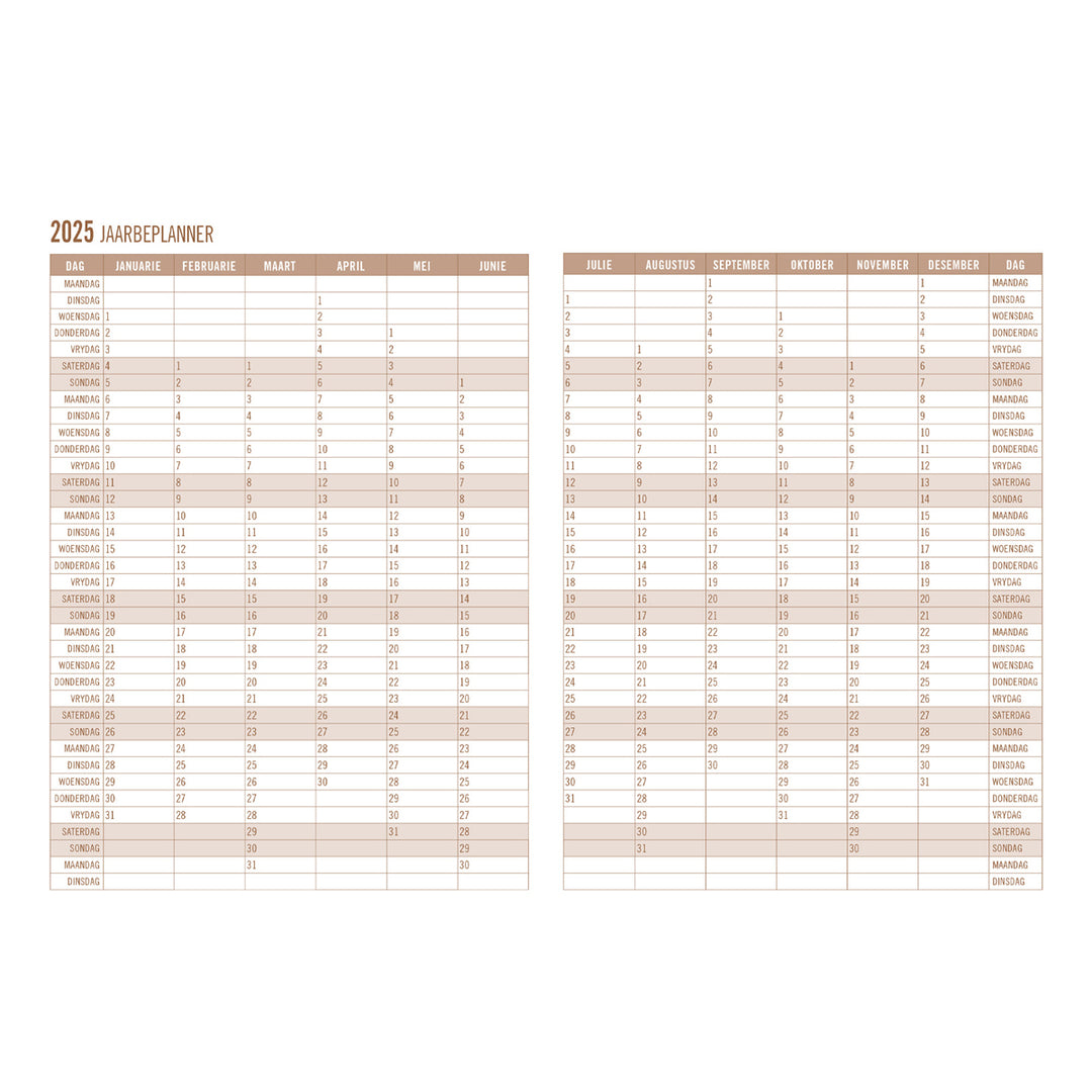 2025 Angus Buchan Dagboek - Dagbeplanner - Soek die Here en Sy Krag - Kunsleer Met Rits