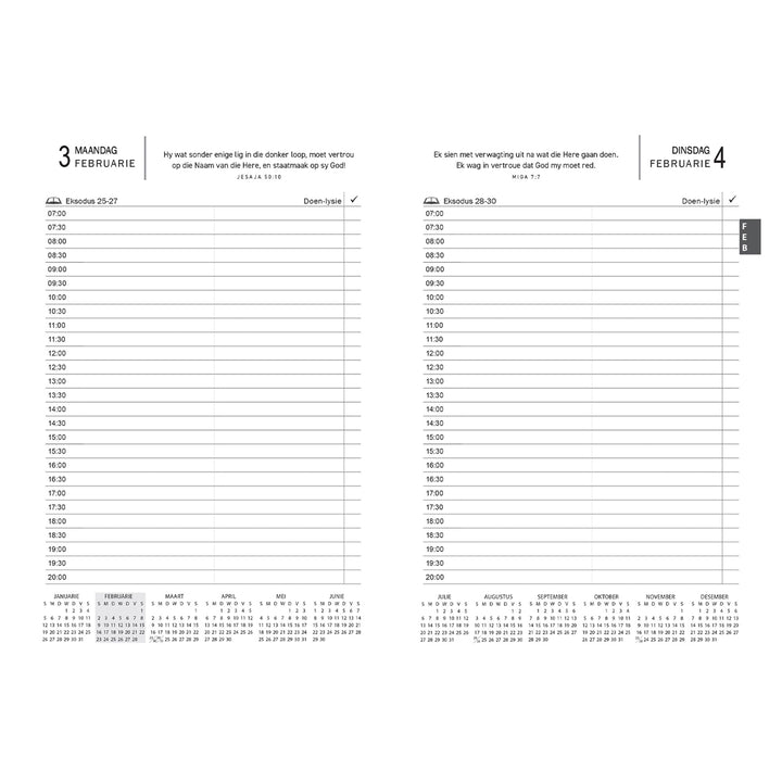 2025 Dagboek - Professionele Jaarbeplanner - Sterk en Dapper - Kunsleer Met Rits