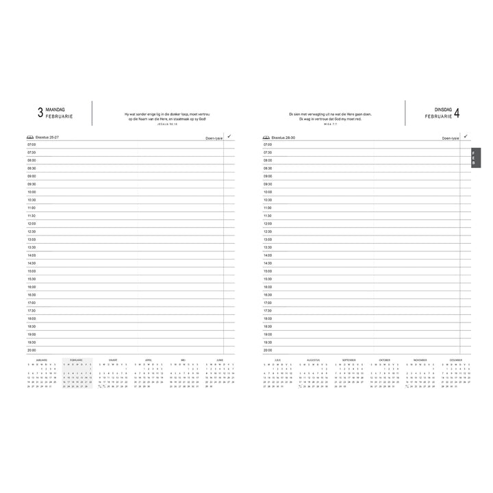 2025 A4 Dagboek - Professionele Jaarbeplanner - 'n Tyd vir Alles - Kunsleer