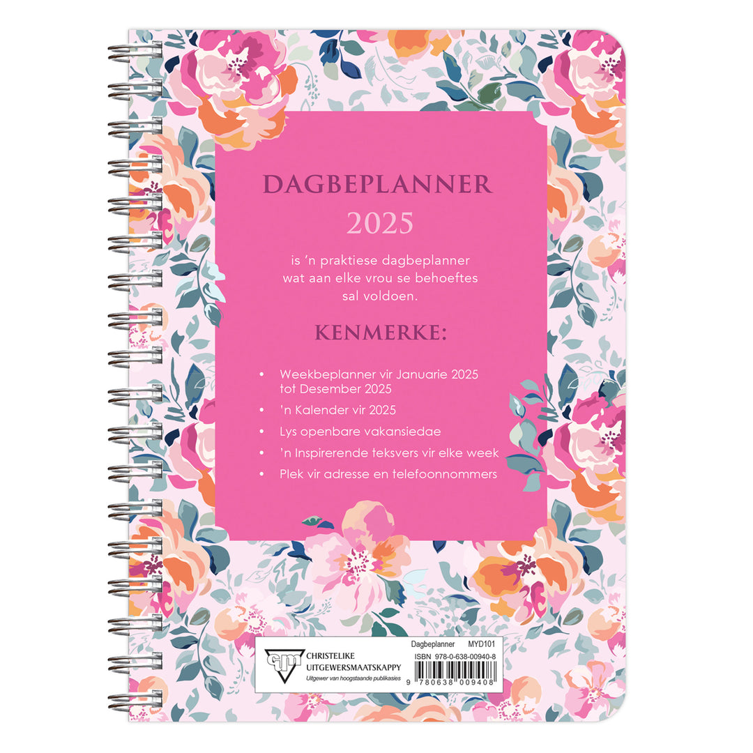 2025 Dagboek - Dagbeplanner - Wees Stil en Weet - Ringbind