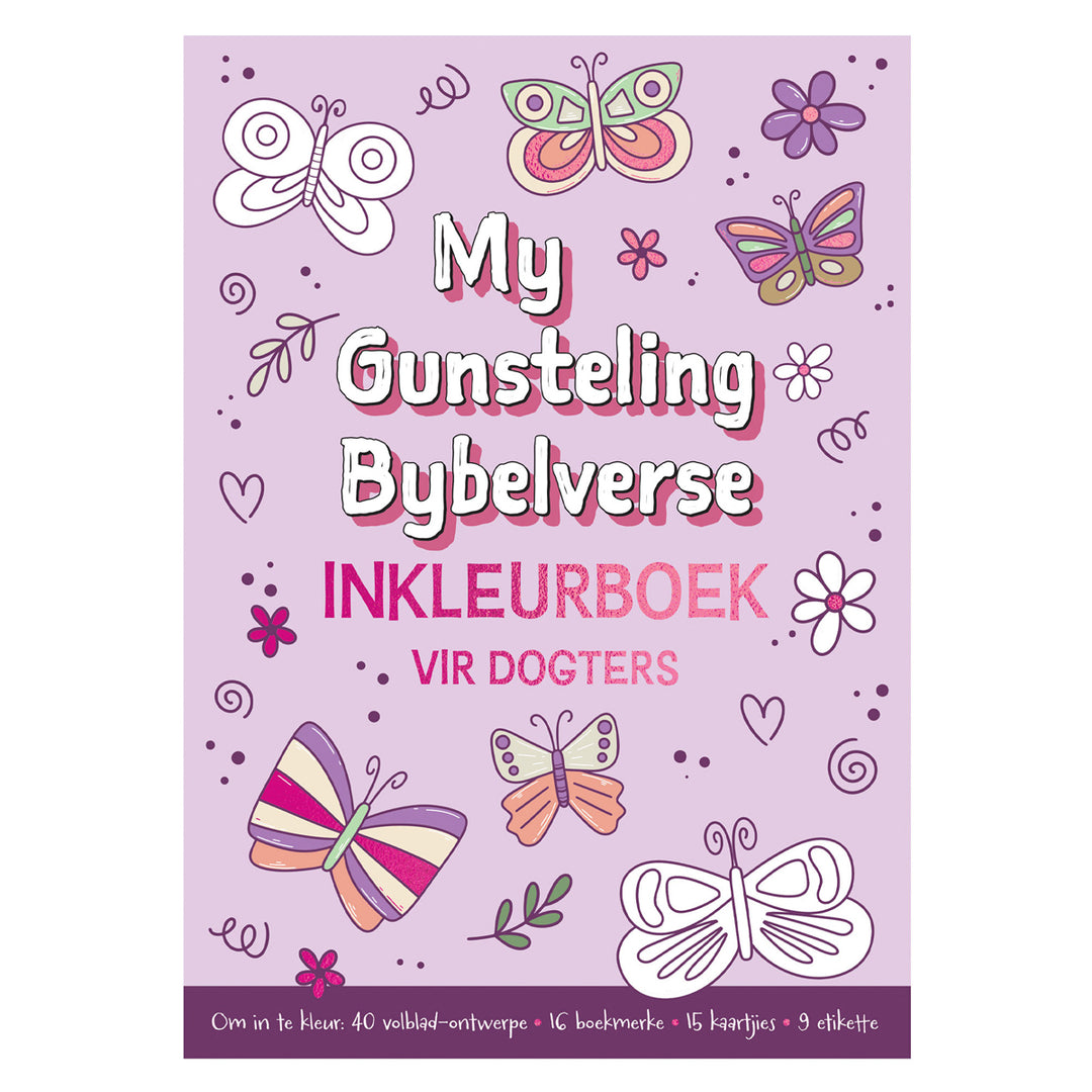 My Gunsteling Bybelverse Inkleurboek vir Dogters (Sagteband)