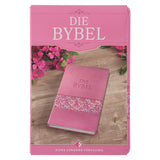 NLV Pienk Glinster Kunsleer Standaard Bybel Met Duimgrepe