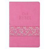 NLV Pienk Glinster Kunsleer Standaard Bybel Met Duimgrepe