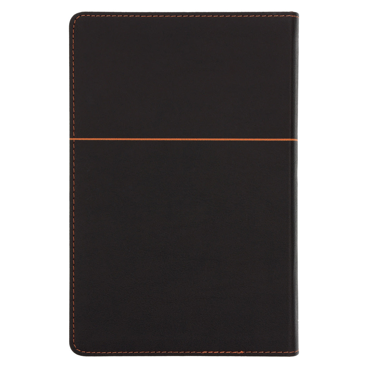 NLV Donkerbruin en Oranje Kunsleer Standaard Bybel Met Duimgrepe