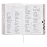 NLV Wit Kunsleer Mnr & Mev Geskenkbybel met Duimgrepe