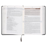 NLV Swart Kunsleer Stiltetydbybel vir Mans