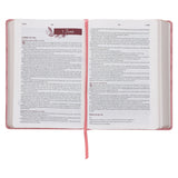 NLV Ligpienk Proteas Kunsleer Stiltetydbybel vir Vroue