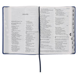 NLV Koningsblou Egte Leer Grootdruk Bybel