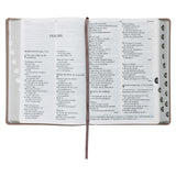 NLV Sandsteen Egte Leer Grootdruk Bybel