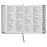 NLV Sandsteen Egte Leer Grootdruk Bybel