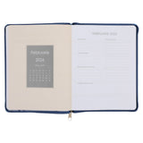 2026 18-Maande Dagbeplanner vir Vroue - Ek Weet Wat Ek vir Julle Beplan - Kunsleer met Rits