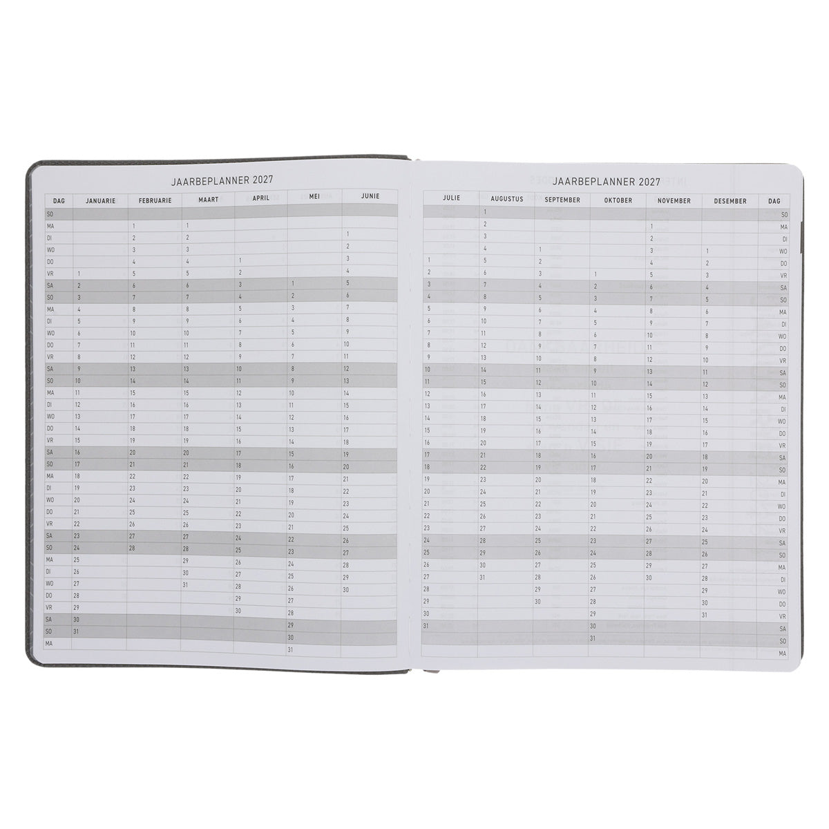 2026 A4 Dagboek - Professionele Jaarbeplanner - Soek Julle Krag in die Here - Kunsleer