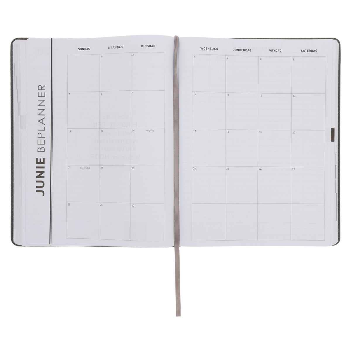 2026 A4 Dagboek - Professionele Jaarbeplanner - Soek Julle Krag in die Here - Kunsleer