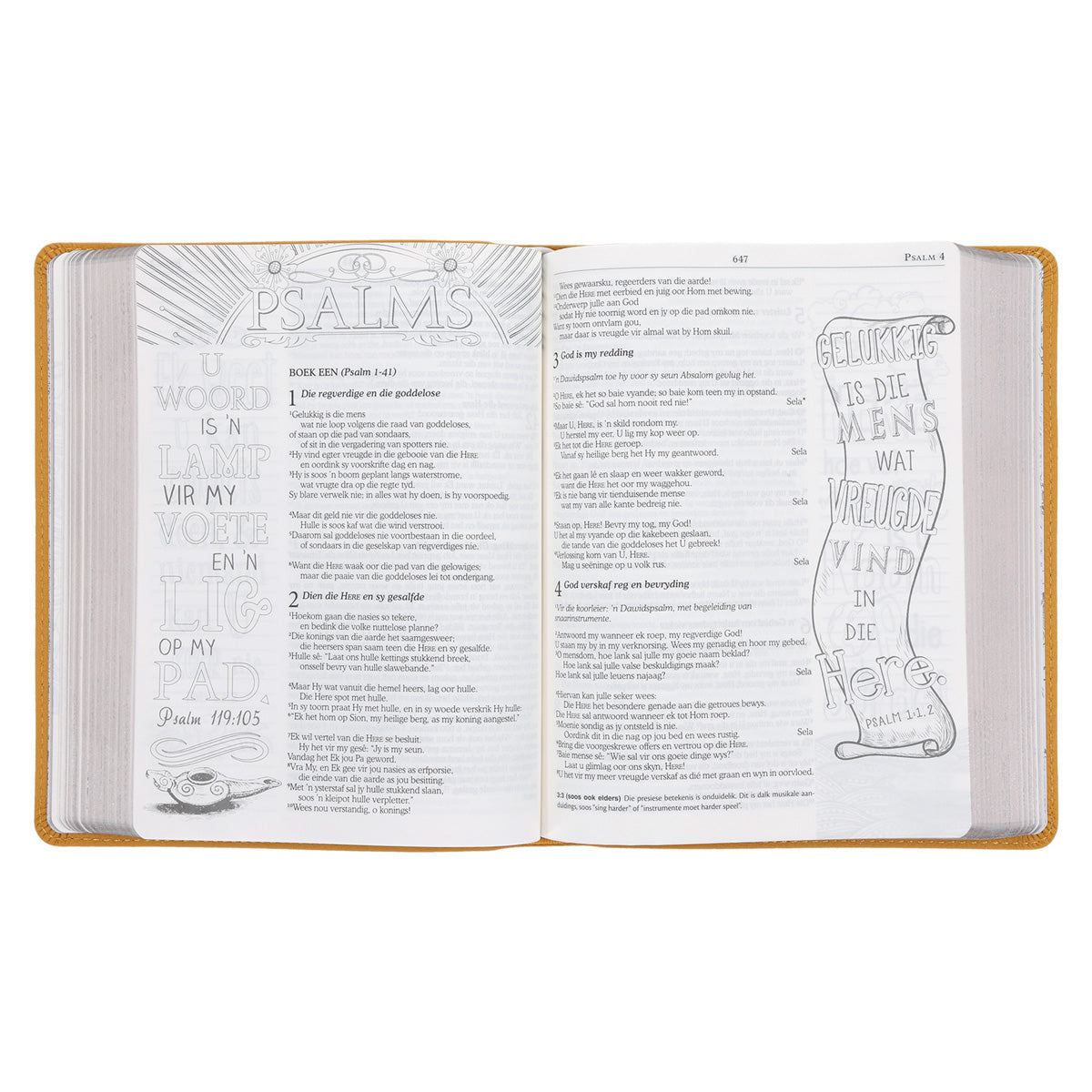 NLV Geel Egte Leer My Kreatiewe Joernaal-Bybel