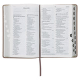 NLV Sandsteen Egte Leer Standaard Bybel