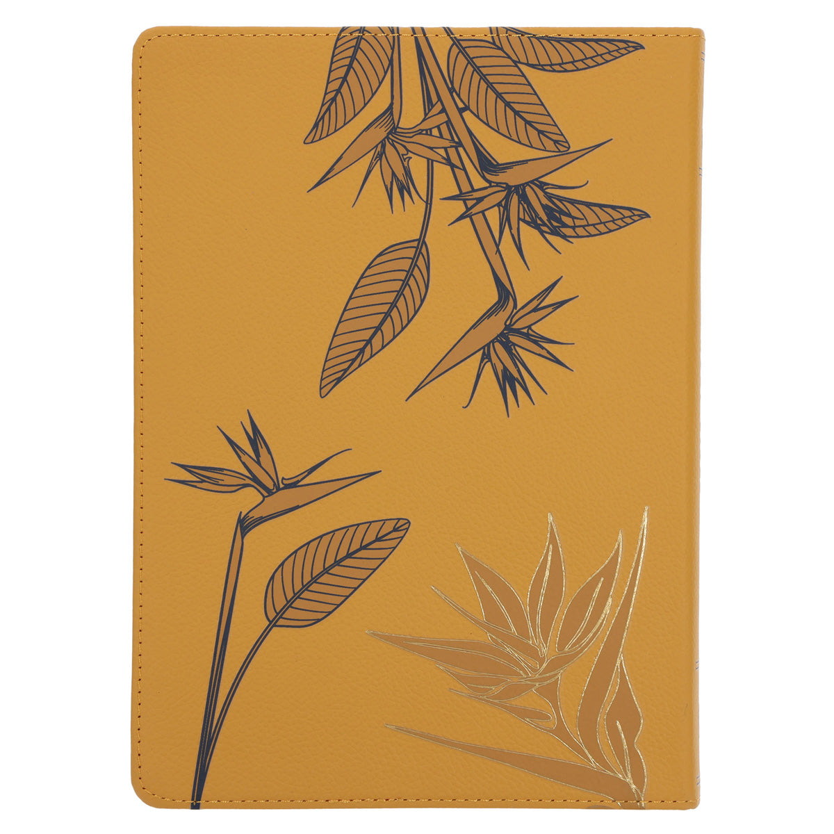 NLT Mustard Bird of Paradise Genuine Leather Bible Large Print