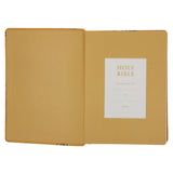 NLT Mustard Bird of Paradise Genuine Leather Bible Large Print