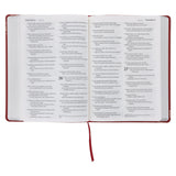 NLT Red Roses Genuine Leather Bible Large Print