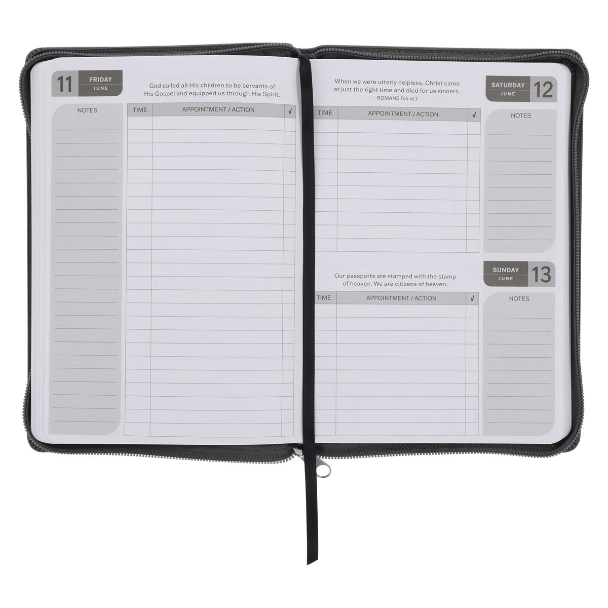 2027 Angus Buchan Diary - Daily Planner - Walk by Faith - Faux Leather with Zip