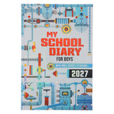 2027 School Diary - Daily Planner for Boys with Bible Verses to Colour - Paperback