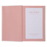 NKJV Pink Imitation Leather Gift & Award Bible Red Letter Comfort Print