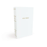 NKJV White Flexcover Imitation Leather Gift & Award Bible Red Letter Comfort Print
