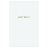 NKJV White Flexcover Imitation Leather Gift & Award Bible Red Letter Comfort Print