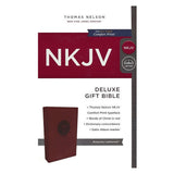 NKJV Deluxe Gift Bible Red Letter Burgundy (Comfort Print)(Imitation Leather)