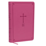 NKJV Pink Faux Leather Deluxe Gift Bible Red Letter Comfort Print