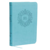 NKJV Blue Faux Leather Value Thinline Compact Bible Red Letter Comfort Print
