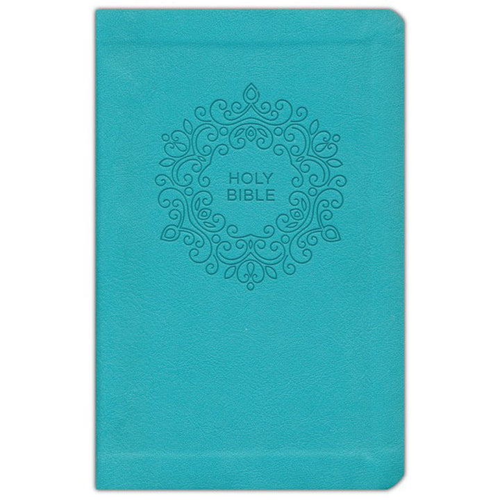 NKJV Blue Faux Leather Value Thinline Compact Bible Red Letter Comfort Print