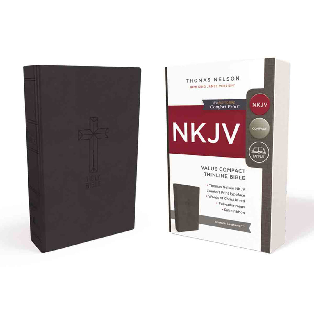 NKJV Value Thinline Compact Red Letter Black (Comfort Print)(Imitation Leather)