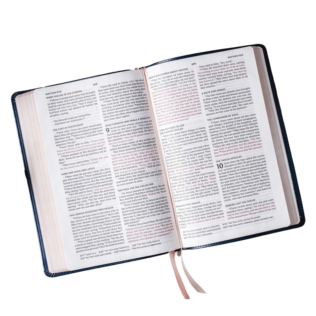 NKJV Value Thinline Large Print Red Letter Charcoal (Comfort Print)(Imitation Leather)
