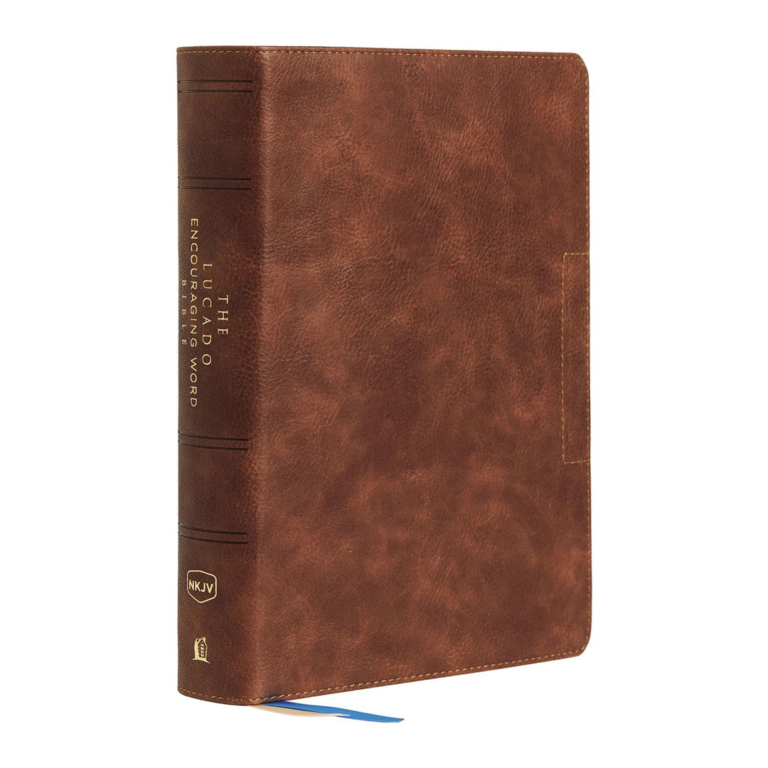 NKJV Lucado Encouraging Word Brown (Comfort Print)(Imitation Leather)