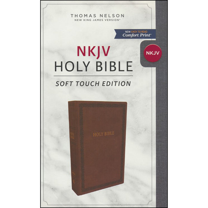 NKJV Holy Bible Soft Touch Edition Brown (Comfort Print)(Imitation Leather)